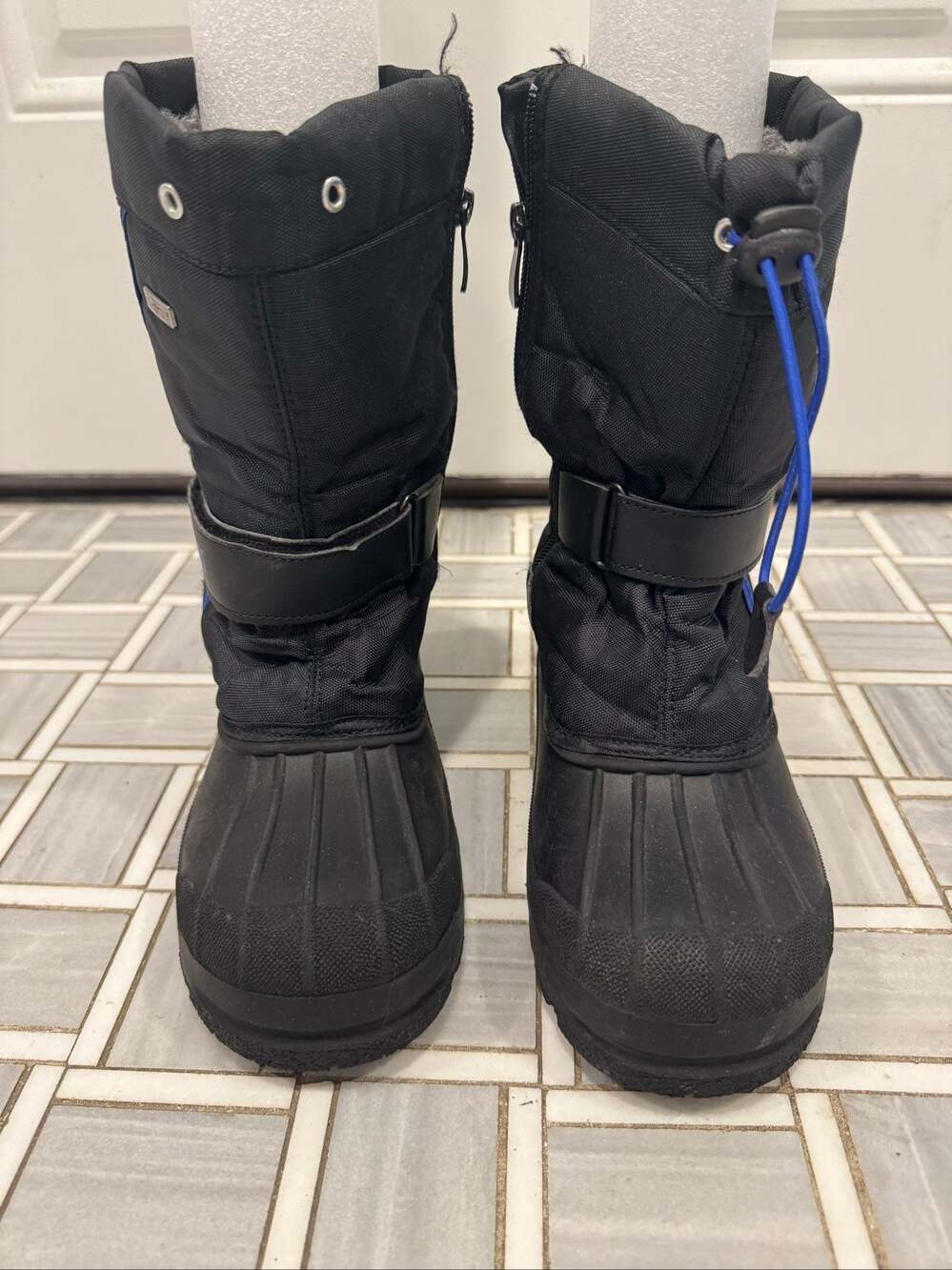 Dream Pairs Kids Snow Boots – Black Royal Blue – 4 Big Kid